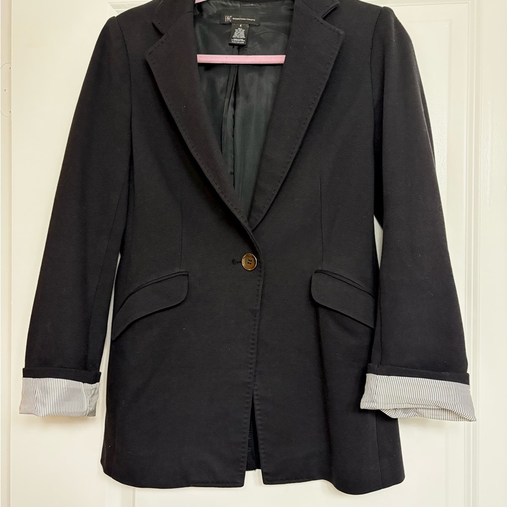 INC International Concepts Classic Black Blazer